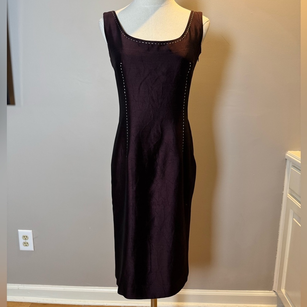 Christian Dior Boutique Contrast-Stitched Midi Dress US Size 4 - Picture 4 of 10